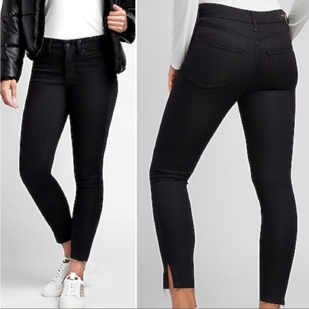Express Skinny Mid Rise Black Jeans